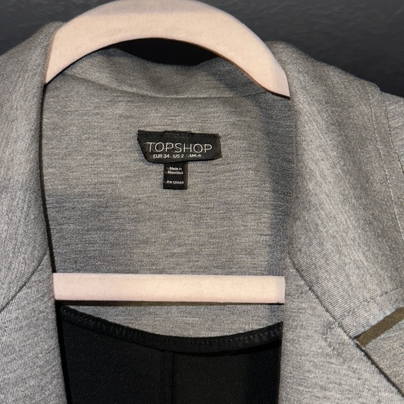 Nearly new, worn once. Woman’s TopShop long grey vest. US size 2. - Picture 4 of 5